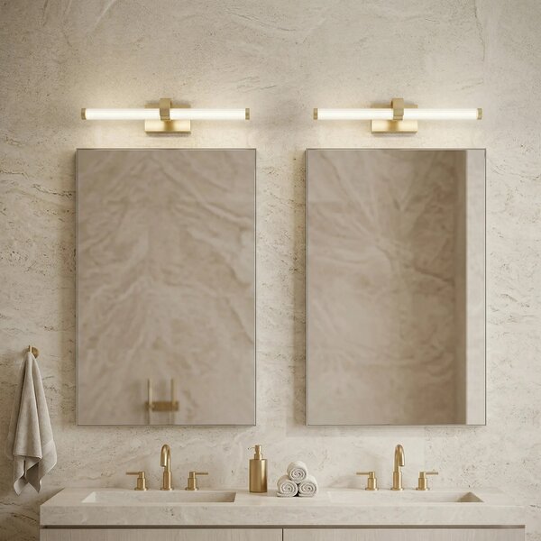 Επιτοίχο φωτιστικό μπάνιου LED APP1883-1W 40cm GOLD