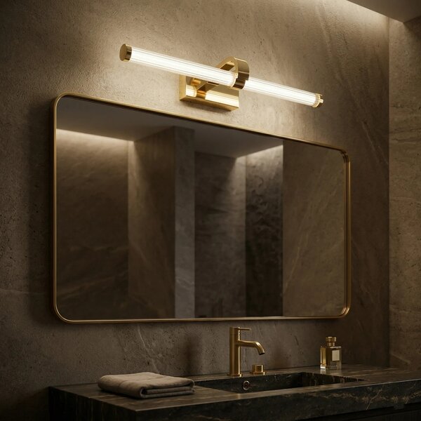 Επιτοίχο φωτιστικό μπάνιου LED APP1884-1W 60cm GOLD