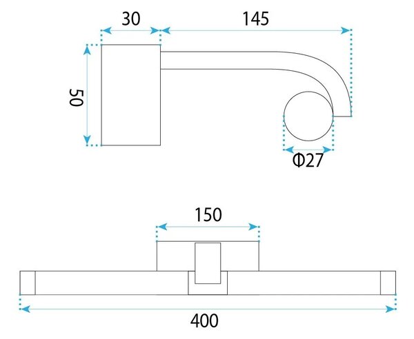 Επιτοίχο φωτιστικό μπάνιου LED APP1883-1W 40cm GOLD