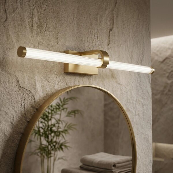 Επιτοίχο φωτιστικό μπάνιου LED APP1884-1W 60cm GOLD