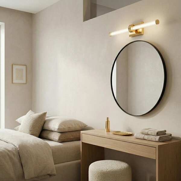 Επιτοίχο φωτιστικό μπάνιου LED APP1883-1W 40cm GOLD