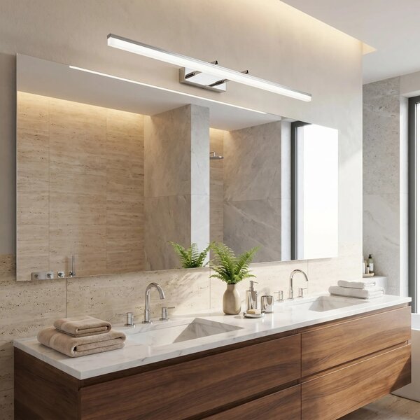 Επιτοίχο φωτιστικό μπάνιου LED APP1871-1W 80cm CHROME