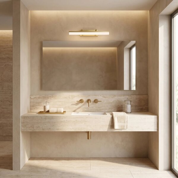Επιτοίχο φωτιστικό μπάνιου LED APP1875-1W 40cm BRUSH GOLD