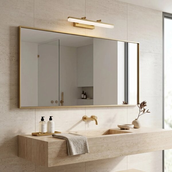 Επιτοίχο φωτιστικό μπάνιου LED APP1875-1W 40cm BRUSH GOLD
