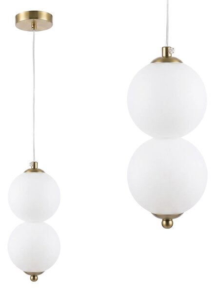 Κρεμαστό φωτιστικό οροφής LED LHJ117-2CP ματ χρυσό