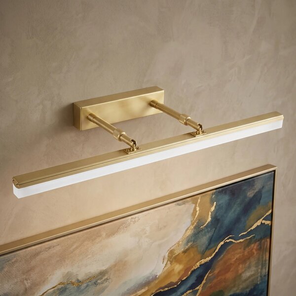 Επιτοίχο φωτιστικό μπάνιου LED APP1876-1W 60cm BRUSH GOLD