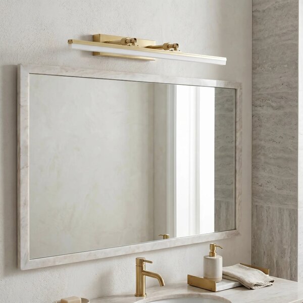 Επιτοίχο φωτιστικό μπάνιου LED APP1876-1W 60cm BRUSH GOLD