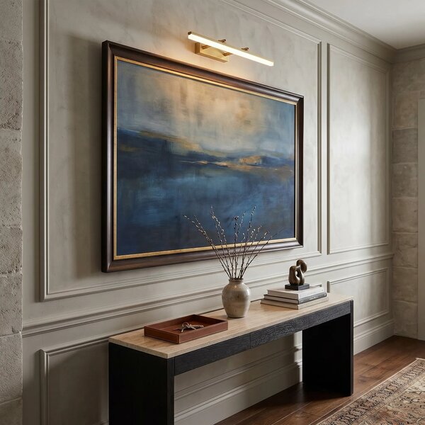 Επιτοίχο φωτιστικό μπάνιου LED APP1876-1W 60cm BRUSH GOLD