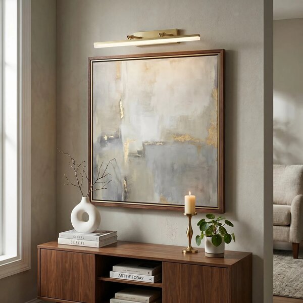 Επιτοίχο φωτιστικό μπάνιου LED APP1876-1W 60cm BRUSH GOLD