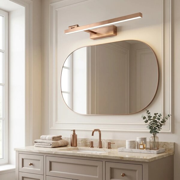Επιτοίχο φωτιστικό μπάνιου LED SWE038-1W 60cm BRUSH COPPER