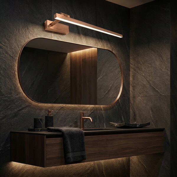 Επιτοίχο φωτιστικό μπάνιου LED SWE038-1W 60cm BRUSH COPPER