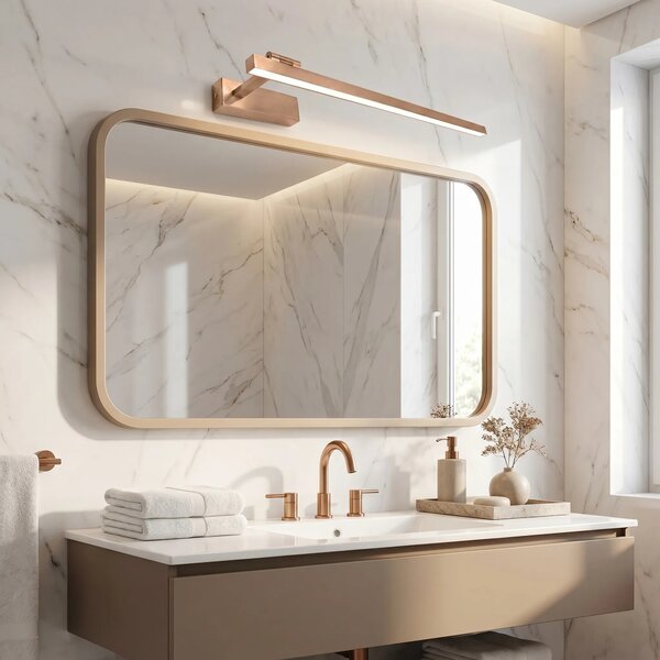 Επιτοίχο φωτιστικό μπάνιου LED SWE038-1W 60cm BRUSH COPPER