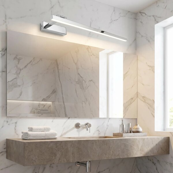 Επιτοίχο φωτιστικό μπάνιου LED SWE029-1W 60cm CHROME