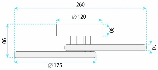 Φωτιστικό οροφής LED LHJ121-C Μαύρο