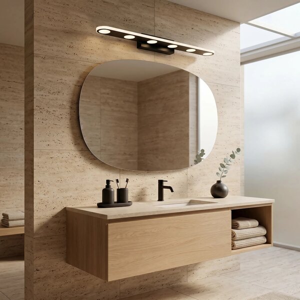 Επιτοίχο φωτιστικό μπάνιου LED SWE055-W BLACK