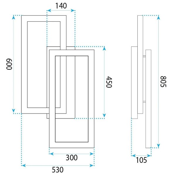 Φωτιστικό οροφής LED SWE059-C BLACK