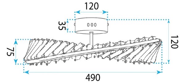 Φωτιστικό οροφής LED SWE095-C 50cm GOLD