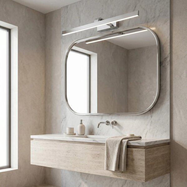 Επιτοίχο φωτιστικό μπάνιου LED SWE003-1W 73cm CHROME