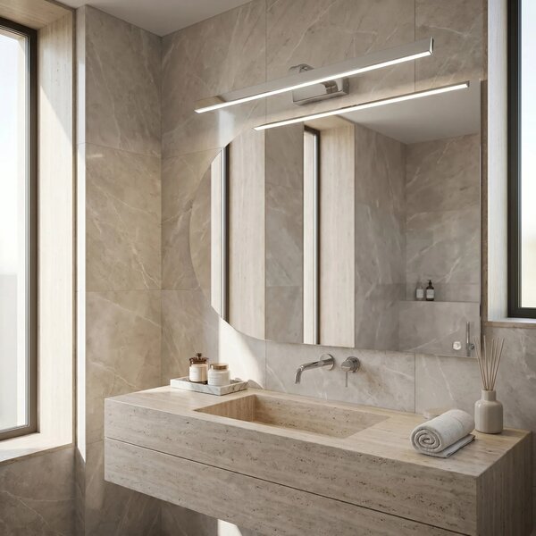 Επιτοίχο φωτιστικό μπάνιου LED SWE003-1W 73cm CHROME