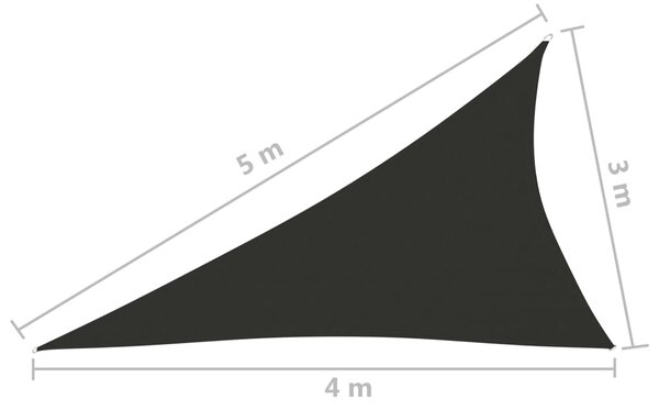 VidaXL Πανί Σκίασης Τρίγωνο Ανθρακί 3 x 4 x 5 μ. από Ύφασμα Oxford