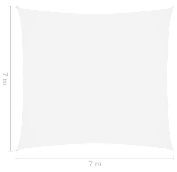 VidaXL Πανί Σκίασης Τετράγωνο Λευκό 7 x 7 μ. από Ύφασμα Oxford