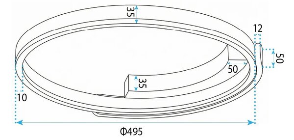 Φωτιστικό οροφής LED APP1925-C Black