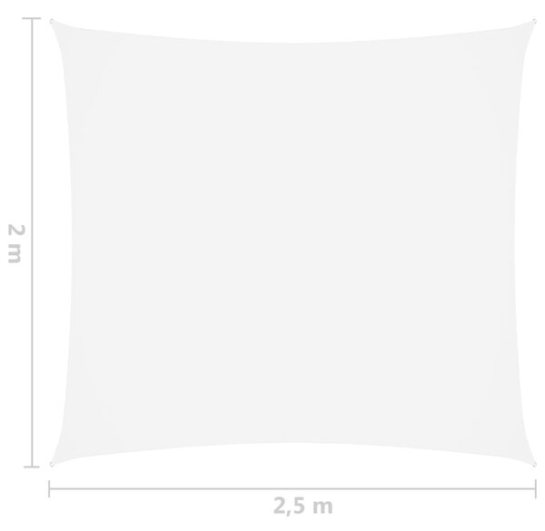 VidaXL Πανί Σκίασης Ορθογώνιο Λευκό 2 x 2,5 μ. από Ύφασμα Oxford