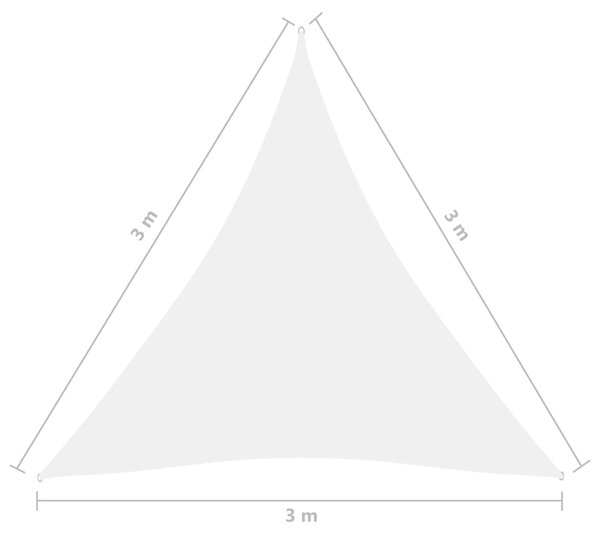 VidaXL Πανί Σκίασης Τρίγωνο Λευκό 3 x 3 x 3 μ. από Ύφασμα Oxford