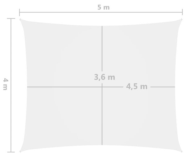 VidaXL Πανί Σκίασης Ορθογώνιο Λευκό 4 x 5 μ. από Ύφασμα Oxford