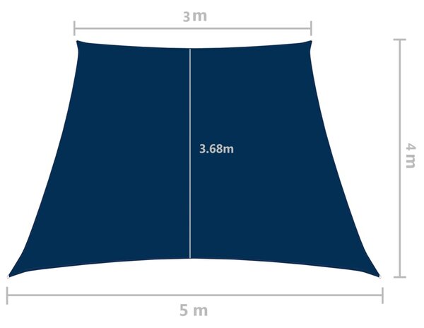 VidaXL Πανί Σκίασης Τρίγωνο Μπλε 3/5x4 μ. από Ύφασμα Oxford