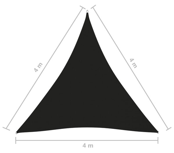 VidaXL Πανί Σκίασης Τρίγωνο Μαύρο 4 x 4 x 4 μ. από Ύφασμα Oxford