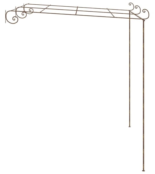 VidaXL Πέργκολα Κήπου Αντικέ Καφέ 3 x 3 x 2,5 μ. Σιδερένια
