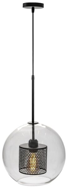 Γυάλινο κρεμαστό φωτιστικό Loft APP559-1CP 30cm μαύρο