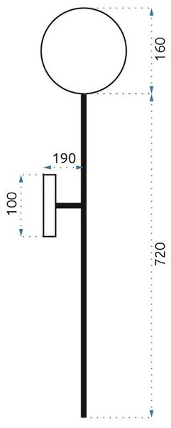 ΜΟΝΤΕΡΝΟ ΦΩΤΙΣΤΙΚΟ ΤΟΙΧΟΥ 90cm APP582-1W Χρυσό