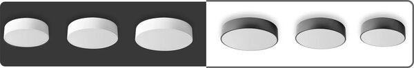 Plafond 50cm Στρογγυλό Φωτιστικό Οροφής app644-5C Μαύρο
