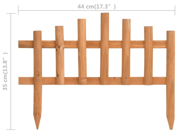 VidaXL Μπορντούρες Γκαζόν 10 τεμ. 4,4 μ. από Ξύλο Ελάτης