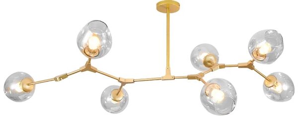Κρεμαστό Φωτιστικό Γυάλινες Μπάλες 7 Βραχίονες APP507-7C Χρυσό