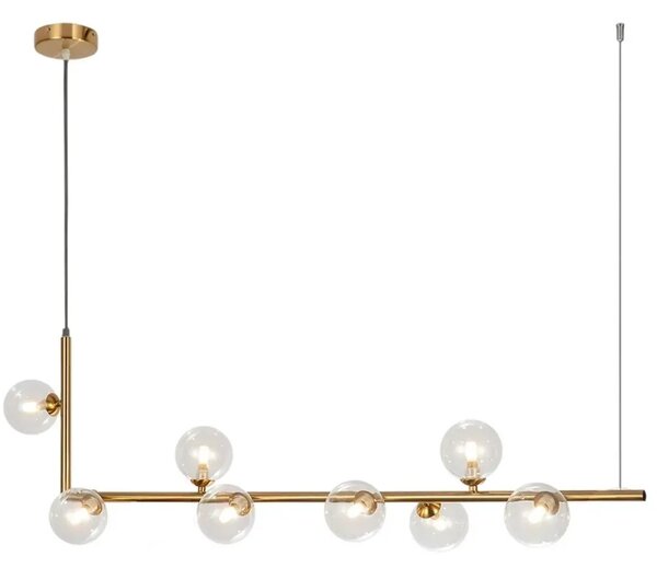 Κρεμαστό φωτιστικό Glass Ball 8 τμχ APP615-8CP Gold