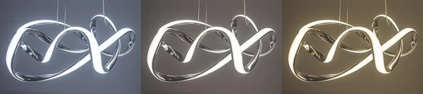 Μοντέρνο φωτιστικό οροφής LED + REMOTE EVE APP820-CP Μαύρο