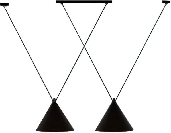 Κρεμαστό φωτιστικό οροφής τύπου Loft APP548-2CP Μαύρο