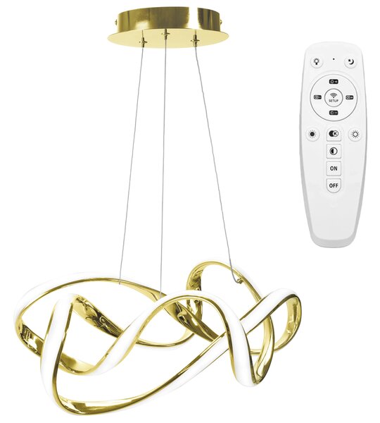 Μοντέρνο φωτιστικό οροφής LED + REMOTE EVE APP821-CP Gold