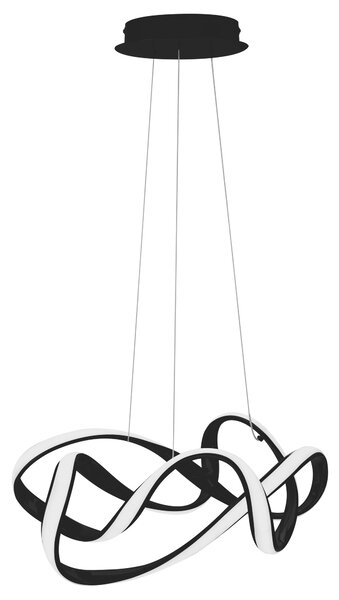 Μοντέρνο φωτιστικό οροφής LED + REMOTE EVE APP820-CP Μαύρο