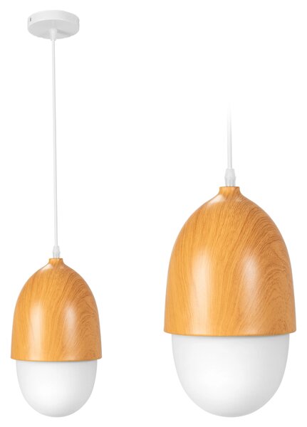 Κρεμαστό φωτιστικό οροφής Boho Metal Wood Καρυδιά APP952-1CP