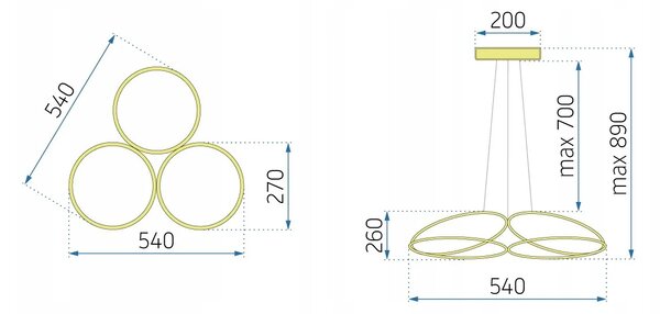 Μοντέρνο φωτιστικό οροφής LED + PILOT APP795-CP Flat Chrome