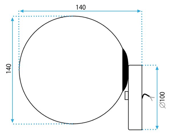 Επιτοίχιο φωτιστικό Glass Ball APP950-1W Χρυσό