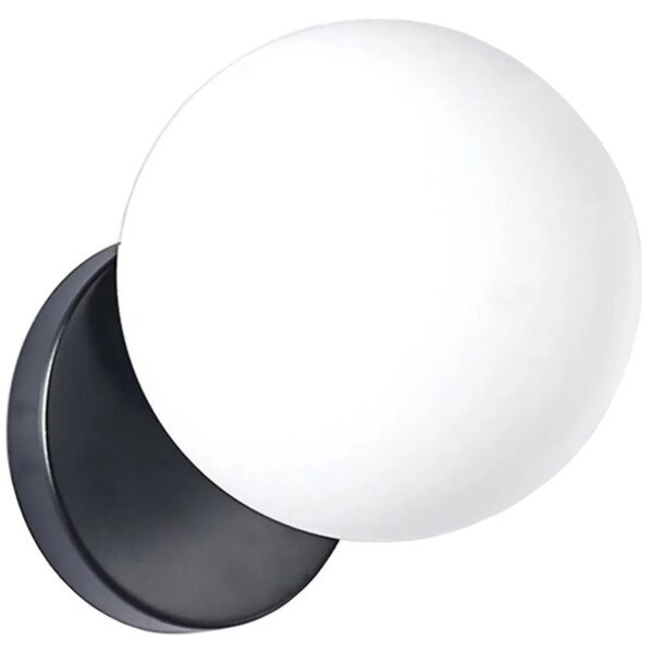 Επιτοίχιο φωτιστικό Glass Ball APP949-1W Μαύρο