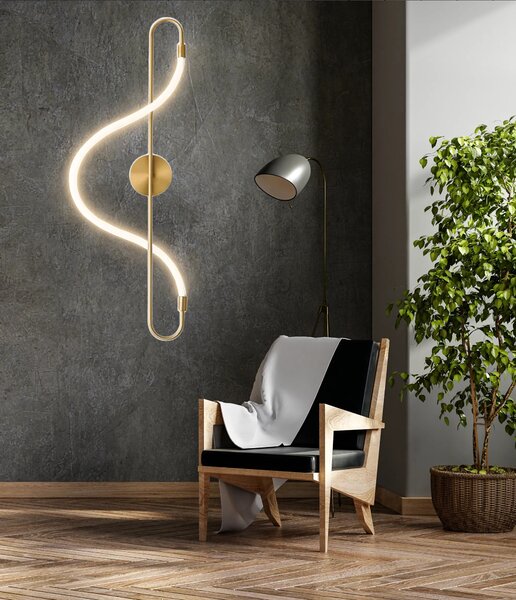 APP858-W Long Gold LED φωτιστικό τοίχου