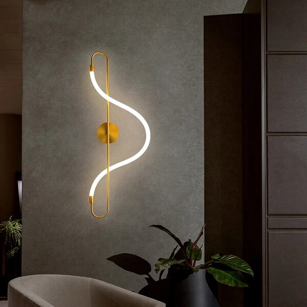 APP858-W Long Gold LED φωτιστικό τοίχου