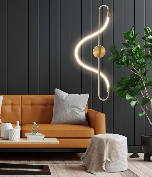 APP858-W Long Gold LED φωτιστικό τοίχου