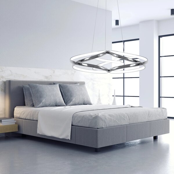 Μοντέρνο φωτιστικό οροφής LED + PILOT APP795-CP Flat Chrome